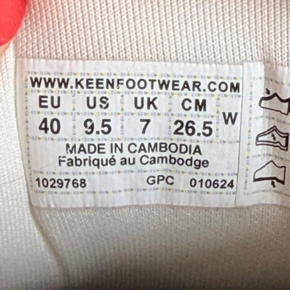 Keen K586 Trail Sneaker Womens 9.5 Pink Cream Brown Leather Walking Shoes - Picture 3 of 11